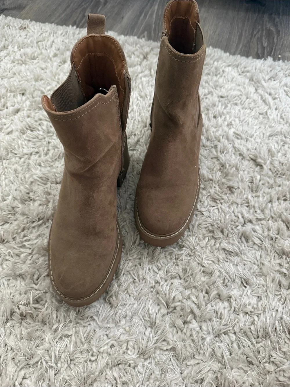 Taupe Women's Ankle Chelsea Boots - Stylish Everyday Comfort